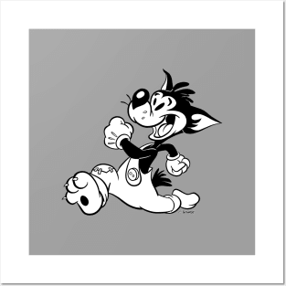 Runaway Fox Retro 30s Cartoon Rubber Hose Style Posters and Art